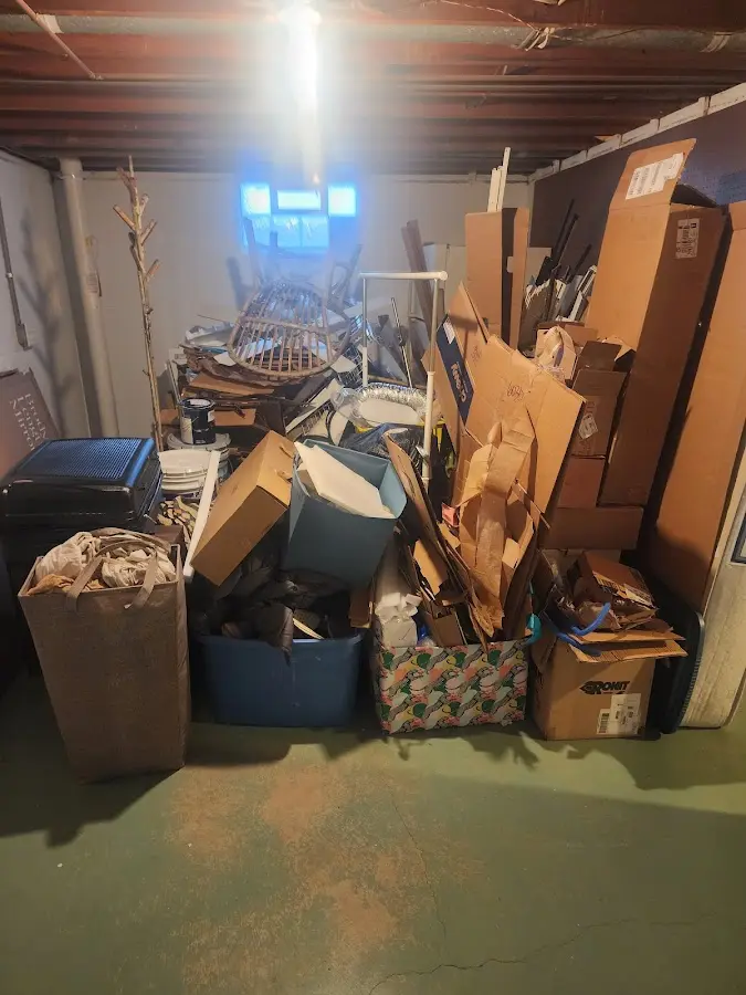 Roll-off dumpster container at job site for 2 Yard Dumpster Rental in Muleshoe